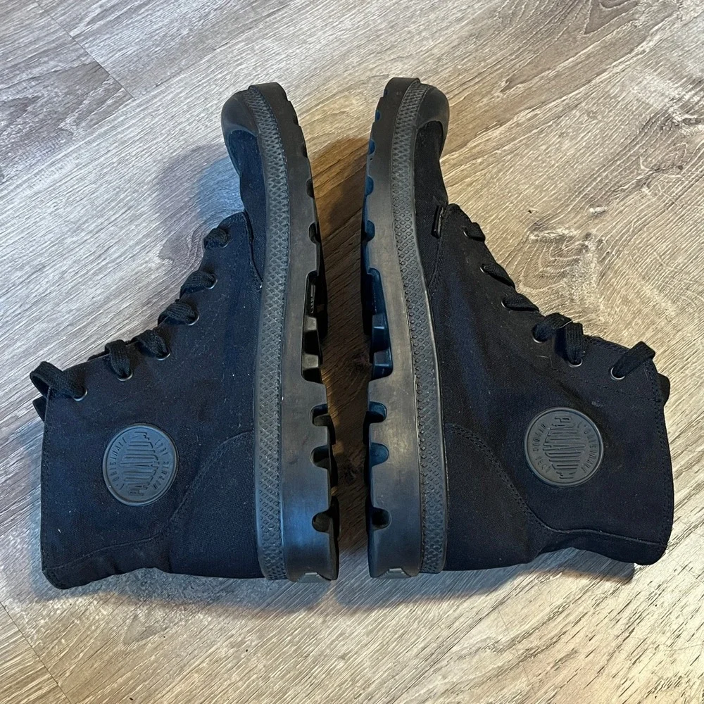 Palladium Pampa Hi Black Canvas High Top Boots Mens 13 05364-008-M
